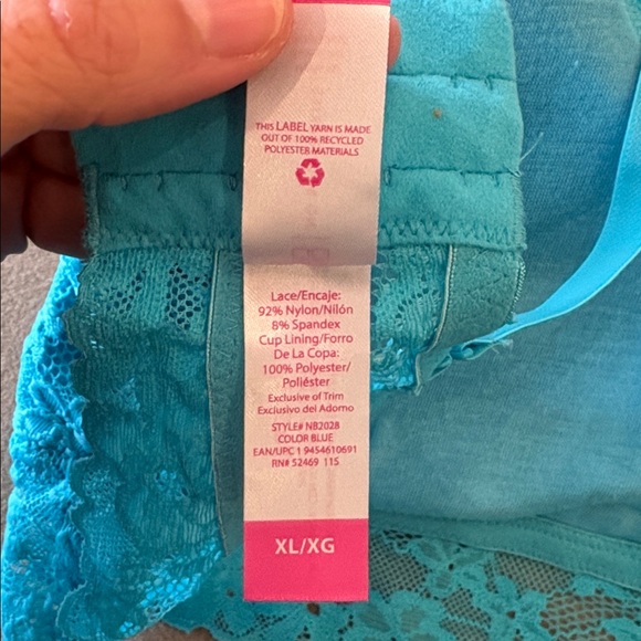Lot 2 No Boundaries Lace Bralette Bra Bundle Womens XL Extra Large Blue Orange - Picture 13 of 14